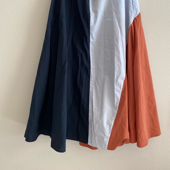 COS color block A-line skirt in orange/navy/light blue size 6 NWT MSRP$115 - Picture 4 of 6